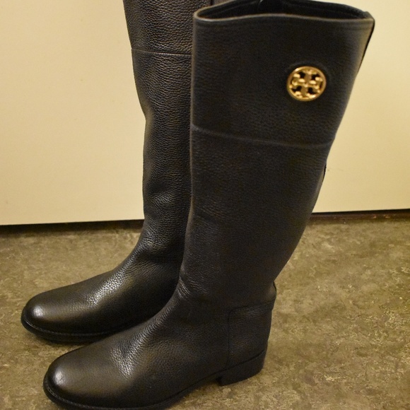 Black Tory Burch Riding Boots size 6 1/2 - Picture 2 of 3